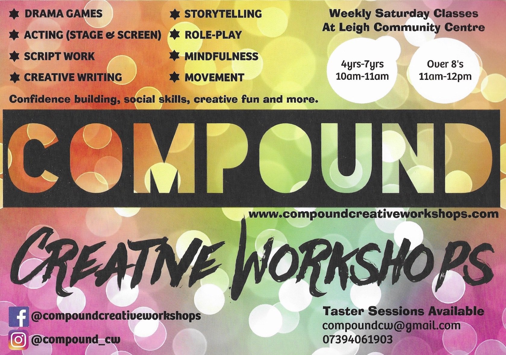 Compound Creative Workshops - 4 - 8 years